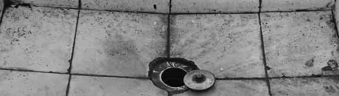 Dirty old sink in black and white theme