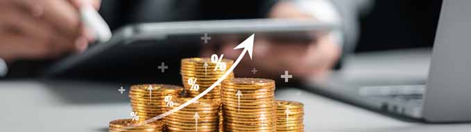 Businessman collecting coins with profit chart analysis business growth, profit growth management and corporate financial statistics. finance and investment concept.